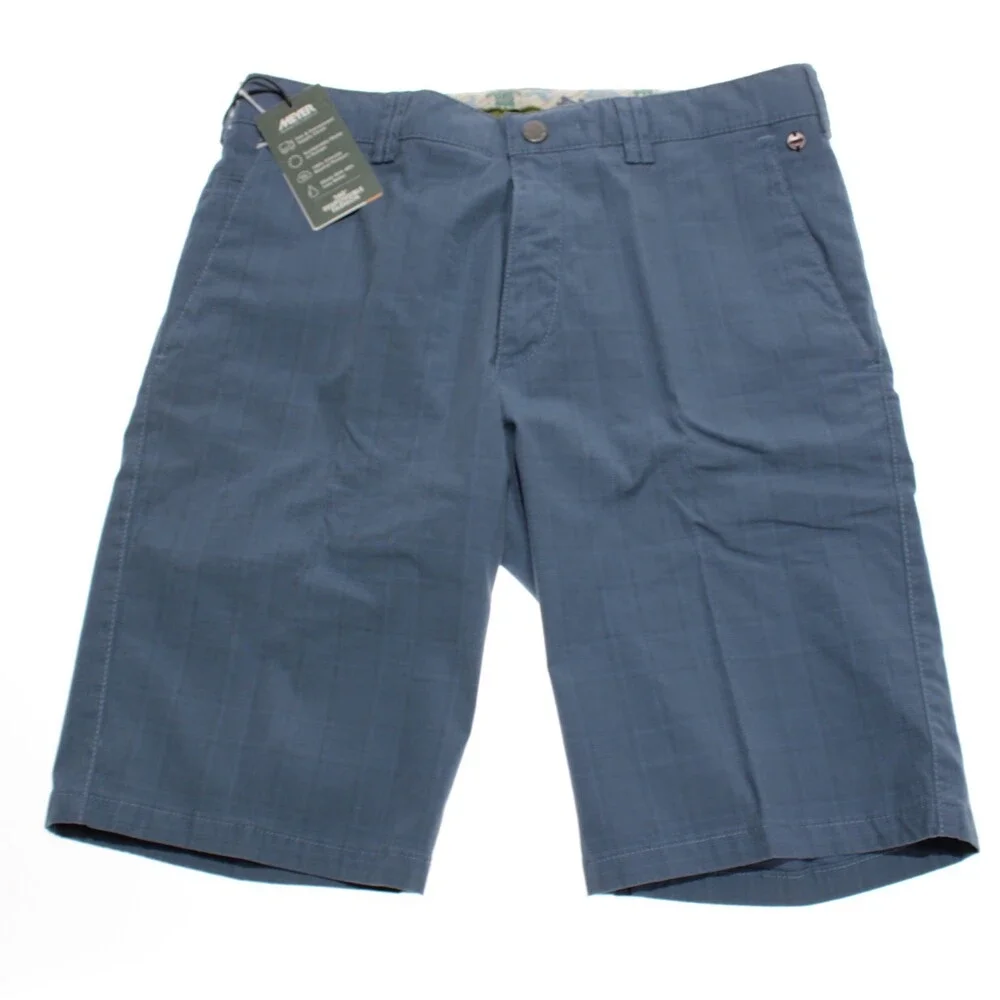 Meyer NWT Bermuda / Casual Shorts Size 46 (US 30) B-Palma in Blue Cotton Blend